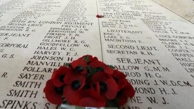 Monument for soldiers killed during World War One