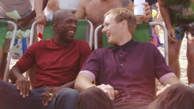 Clarence Seedorf (left) and Dan Walker (right)