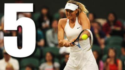 Maria Sharapova's best five points against Alison Riske