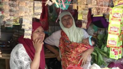 Stall holders in Indonesia