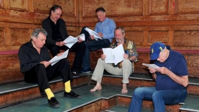 Monty Python team read scripts