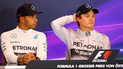 Lewis Hamilton and Nico Rosberg