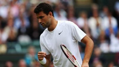 Wimbledon 2014: Grigor Dimitrov hits 'show time' shot v Leonardo Mayer