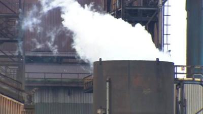 Tata steel plant in Port Talbot