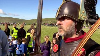 Queen's Baton in Shetland Islands