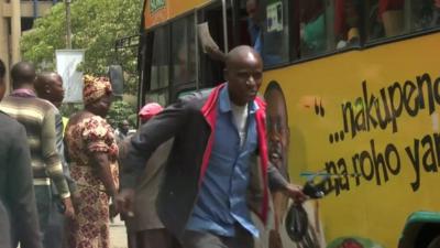 Public bus in Kenya