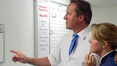 David Cameron visiting hospital
