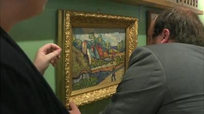 Van Gogh hanging in cafe