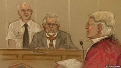 Court sketch of Rolf Harris (c)