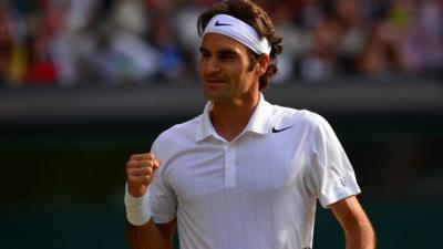 Rodger Federer beats Milos Raonic