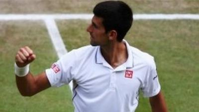 Novak Djokovic takes a 2-1 set lead