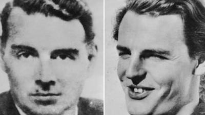 Cambridge Five spy ring members Guy Burgess and Donald Duart Maclean