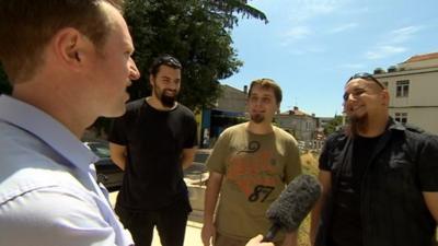 Andrew Fleming with Croatians