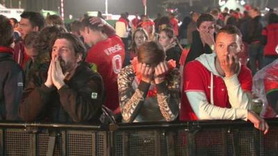 Unhappy Netherlands fans