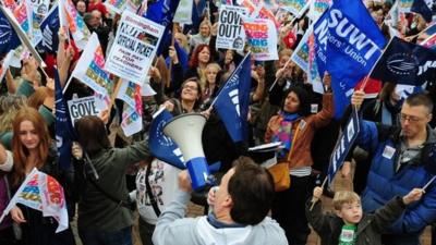 A rally in Birmingham