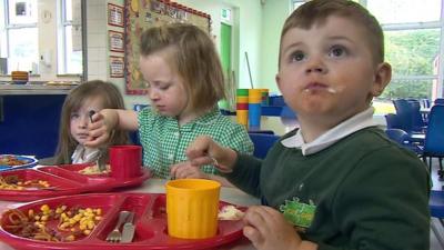 Lunchtime at school