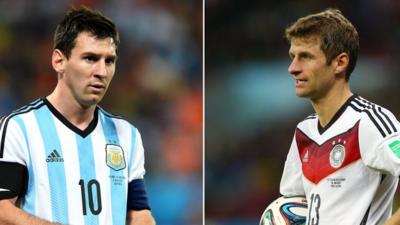 Lionel Messi and Thomas Mueller