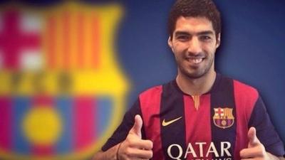 FC Barcelona show us how Luis Suarez will look in the club's colours