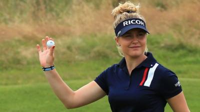 Charlie Hull at the British Women's Open at Royal Birkdale