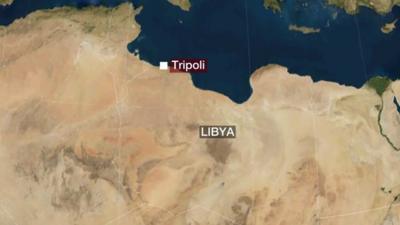 Libya map showing Tripoli