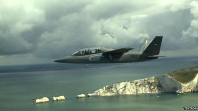 Textron AirLand 'Scorpion' fighter jet on way to Farnborough Airshow