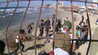 Beach near Gaza City where four children died