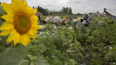 Scene of MH17 crash