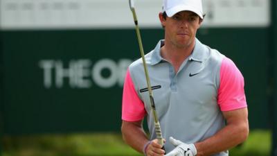 The Open 2014: Rory McIlroy bogeys sixth to cut lead to three