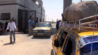 The border crossing from Gaza into Egypt at Rafah