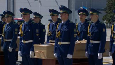 Ceremony at Kharkiv airport