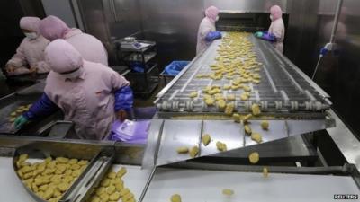 Production line at Shanghai Husi Food factory