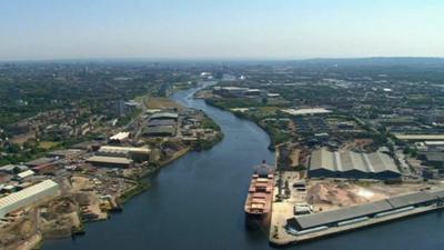 Aerial view of the Clyde