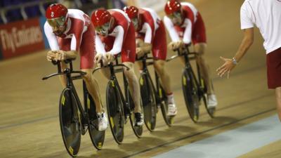 Glasgow 2014: Sir Bradley Wiggins leads England's Men's Team Pursuit riders