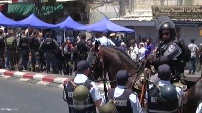 Israeli forces in East Jerusalem