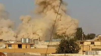 The Shrine of Yunus in Mosul is blown up