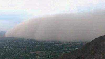 This image made from video provided by ABC15.com shows a massive dust storm over Phoenix Arizona Friday July 25, 2014