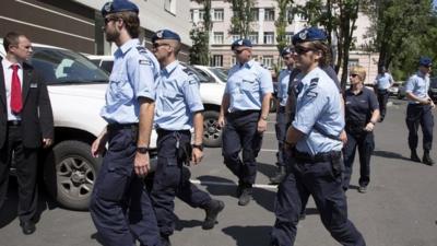 Dutch police in Donetsk