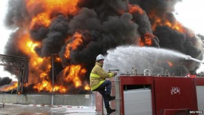 Fire at Gaza's main power plant