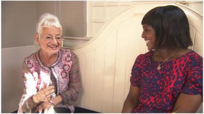 Jacqueline Wilson with Brenda Emmanus