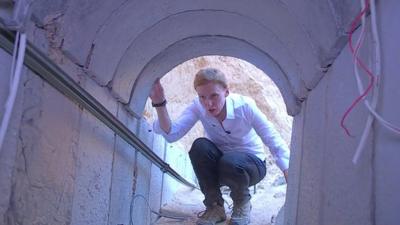 Orla Guerin inside Gaza tunnel