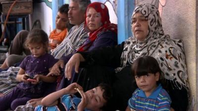 Families at UN-run school in Gaza