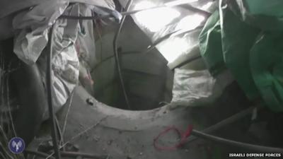 Israeli Defense Forces footage showing "tunnel entrance"