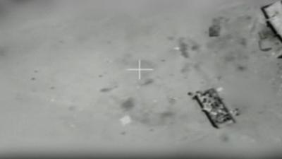 Israeli footage of aborted airstrike