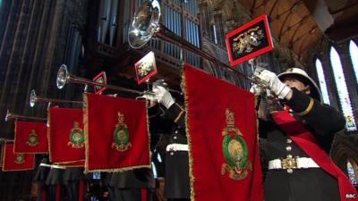 Fanfare at start of Glasgow Cathedral World War One service