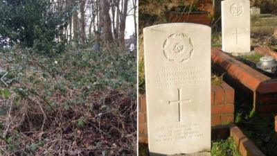 Graveyard and war memorial