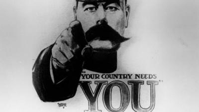 The famous World War I recruiting poster featuring Lord Kitchener