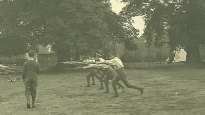 Artists' Rifles Regiment train in Gidea Park