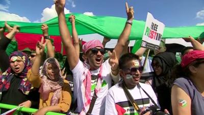 Gaza rally in Hyde Park