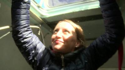 The BBC's Anna Holligan joined the crew inside the Arctic Sunrise as it sailed home