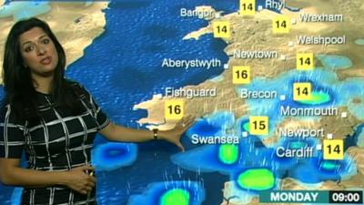 Behnaz Akhgar presents the weather forecast